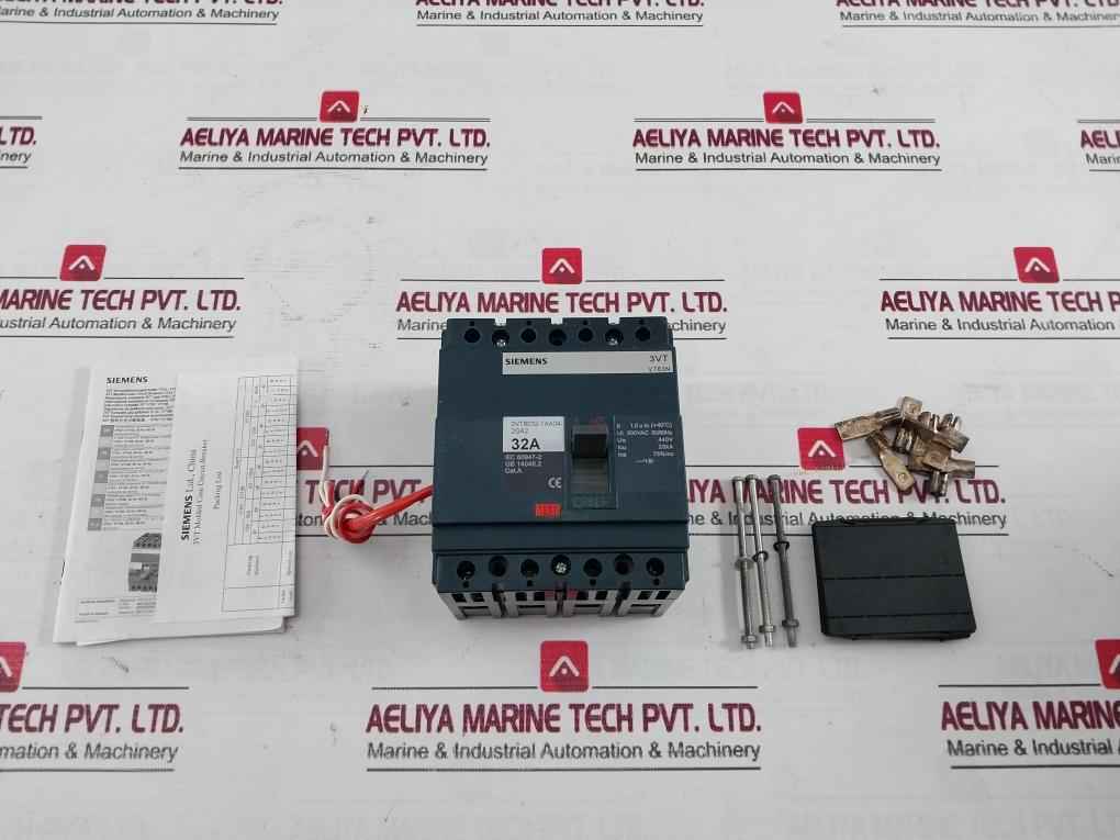 Siemens 3Vt8032-1Aa04-2Ga2 Molded Case Circuit Breaker 4 Pole 25Ka Vt63N 75% Icu