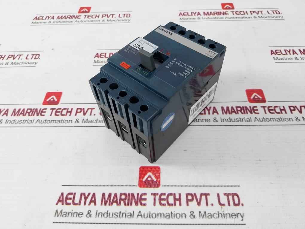 Siemens 3Vt8108-2Aa03-0Aa2 3 Pole Molded Case Circuit Breaker 500Vac 50/60Hz