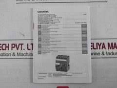 Siemens 3Vt8203-1Ba04-0Aa2 Molded Case Circuit Breaker 500Vac 50/60Hz 4 Pole