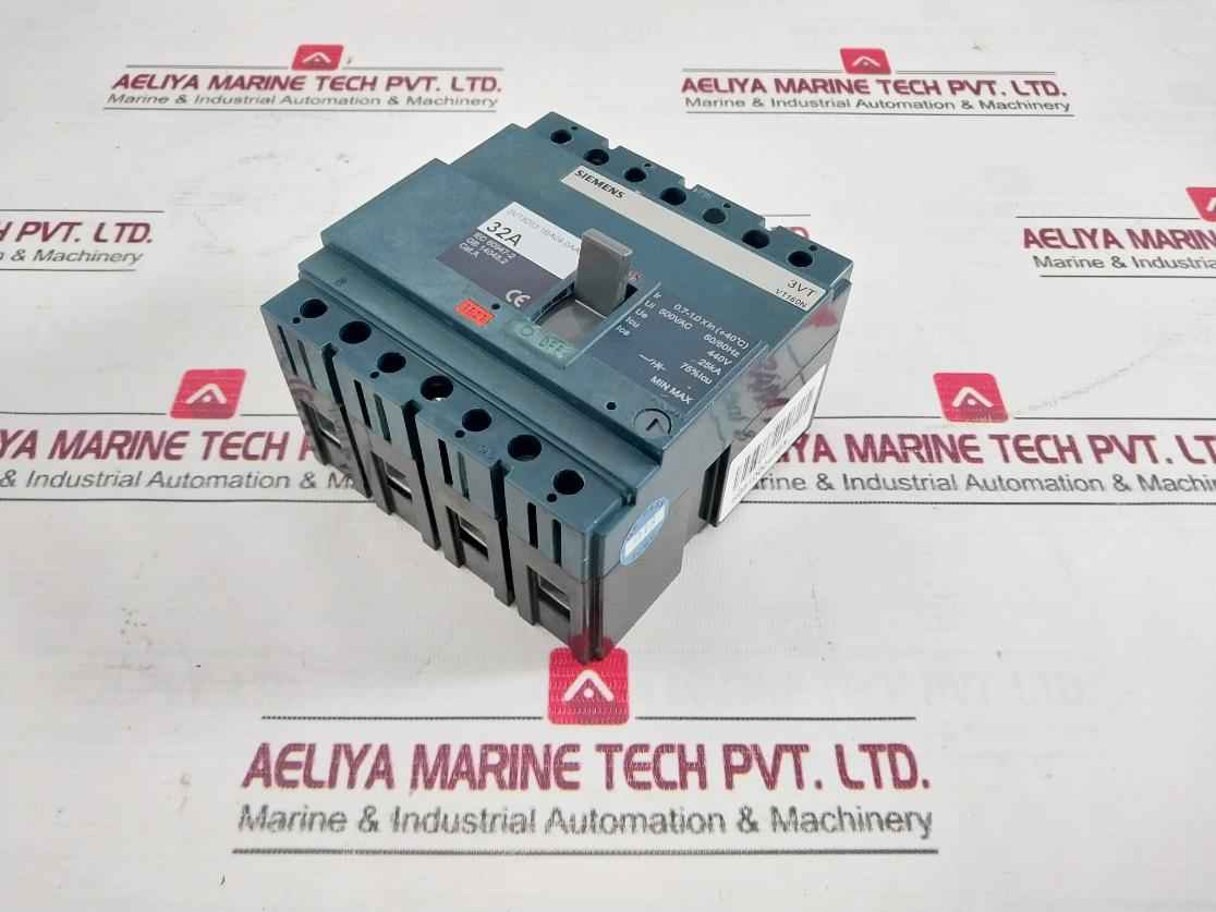 Siemens 3Vt8203-1Ba04-0Aa2 Molded Case Circuit Breaker 500Vac 50/60Hz 4 Pole