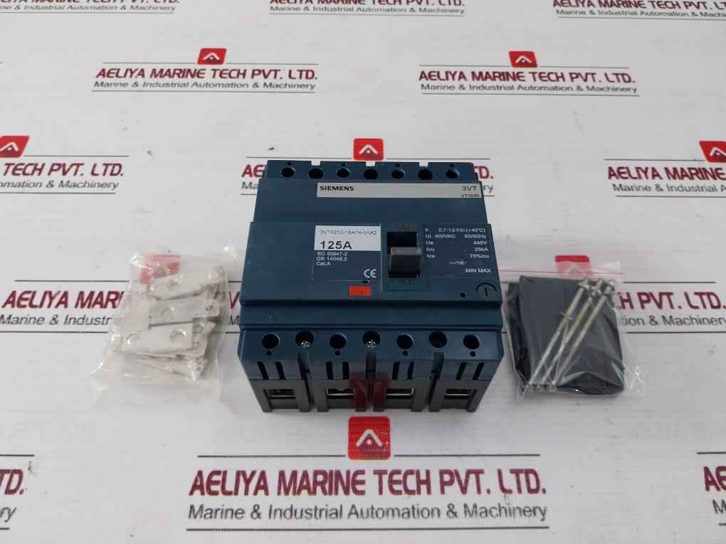 Siemens 3Vt8212-1Ba04-0Aa2 4 Pole Molded Case Circuit Breaker Vt160N 125A