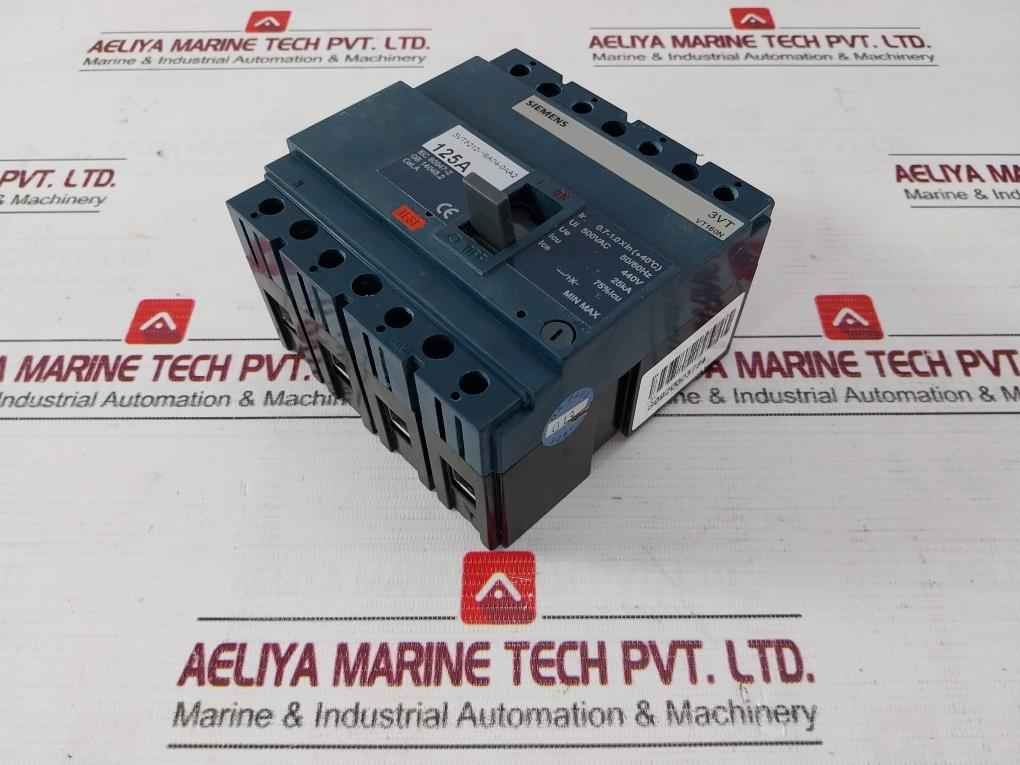 Siemens 3Vt8212-1Ba04-0Aa2 4 Pole Molded Case Circuit Breaker Vt160N 125A