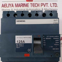 Siemens 3Vt8212-1Ba04-0Aa2 4 Pole Molded Case Circuit Breaker Vt160N 125A