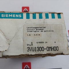 Siemens 3Vu1300-0Mh00 Circuit Breaker 1.6-2.4A