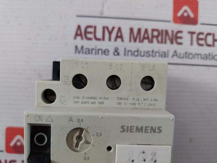 Siemens 3Vu1300-1Me00 Circuit-breaker 600 Vac 50/60 Hz Vde 0660 6 Kv