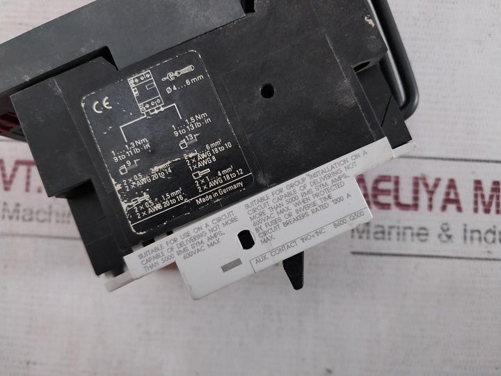 Siemens 3Vu1300-1Mf00 Motor Protector Circuit Breaker 3 Pole 0.6–1A 600Vac