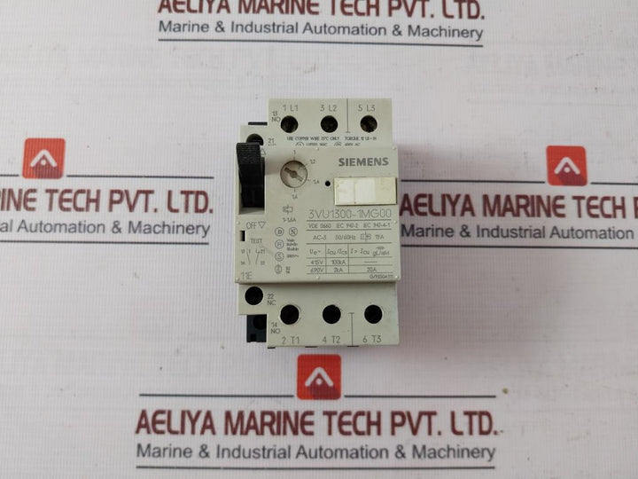 Siemens 3Vu1300-1Mg00 Circuit Breaker Ac-3 50/60Hz I: 19A G/9250A111