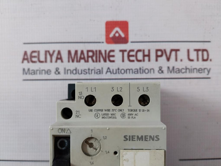Siemens 3Vu1300-1Mg00 Circuit Breaker Ac-3 50/60Hz I: 19A G/9250A111