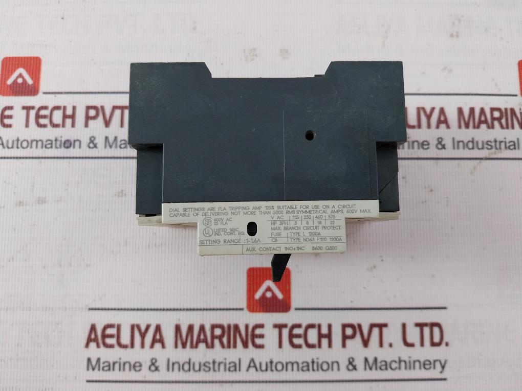 Siemens 3Vu1300-1Mg00 Circuit Breaker For Motor Protection P49310001 600V Ac