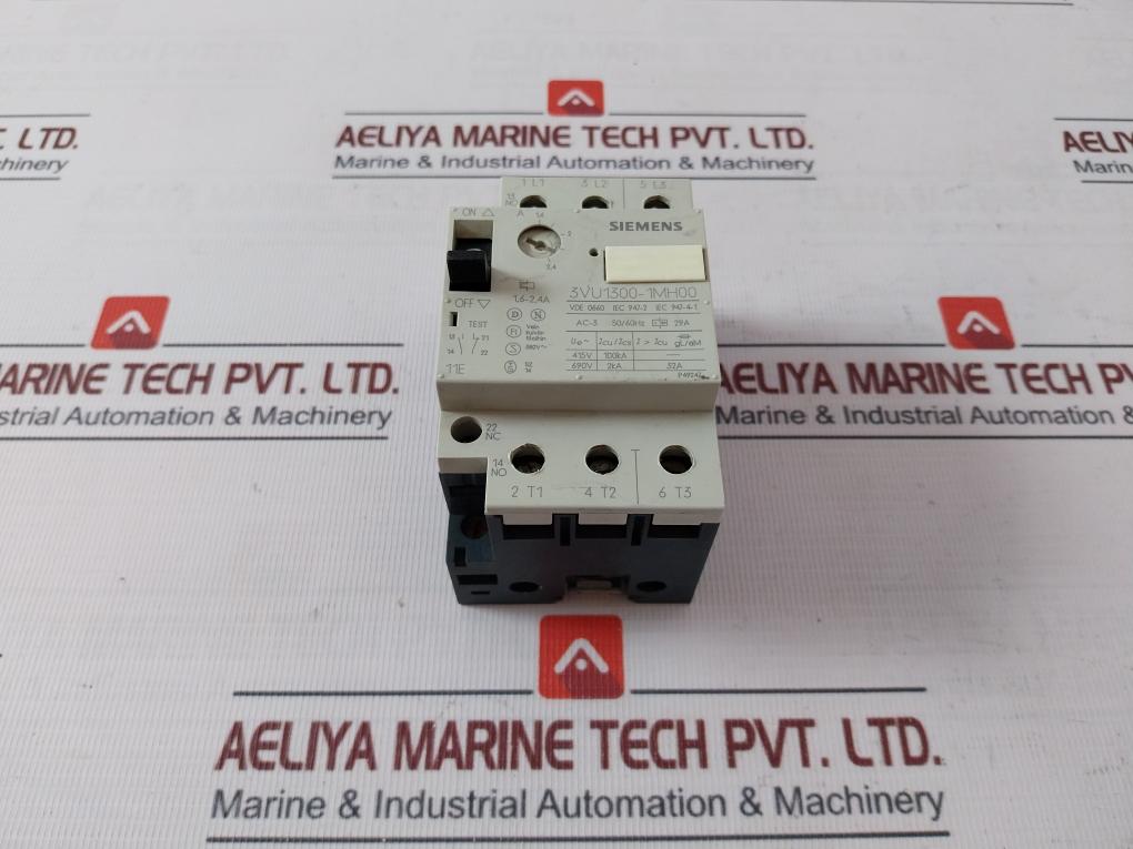 Siemens 3Vu1300-1Mh00 Circuit-breaker For Motor Protection Ac-3 50/60Hz I: 29A