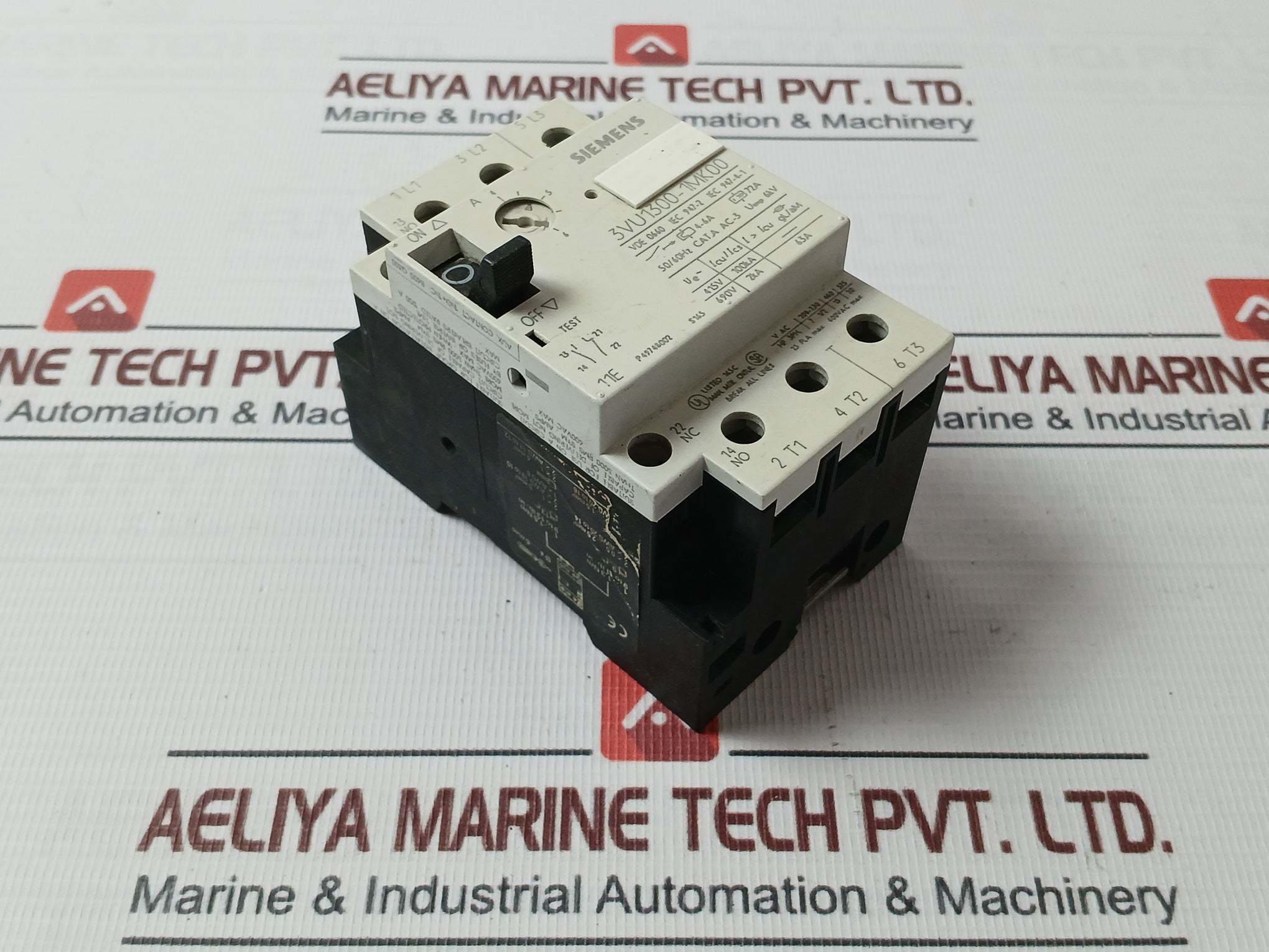 Siemens 3Vu1300-1Mk00 Circuit-breaker For Motor Protection 600Vac Max 4-6A