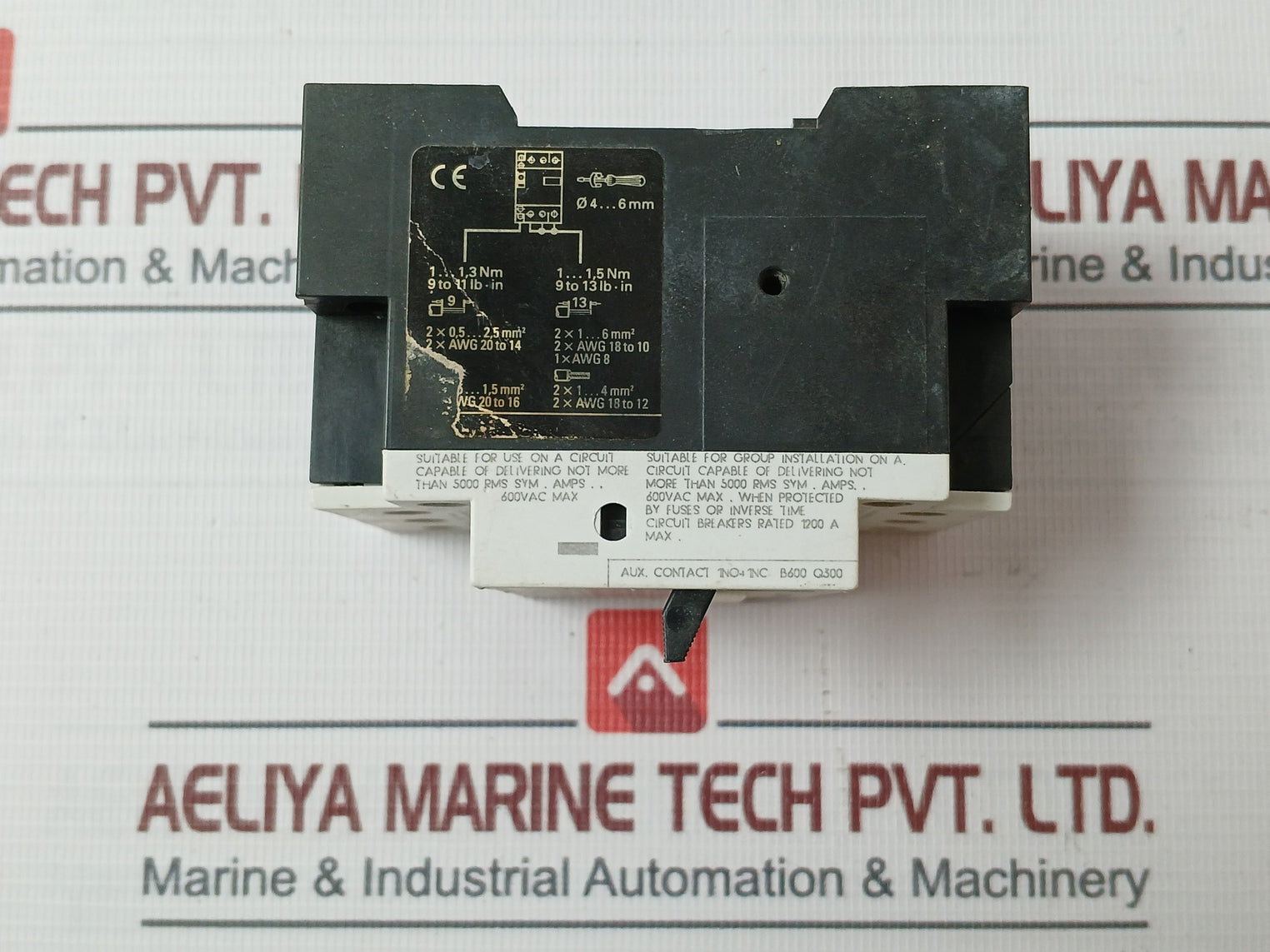 Siemens 3Vu1300-1Mk00 Circuit-breaker For Motor Protection 600Vac Max 4-6A