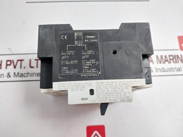 Siemens 3Vu1300-1Mm00 Circuit-breaker For Motor Protection 192A 50/60Hz 600 Vac