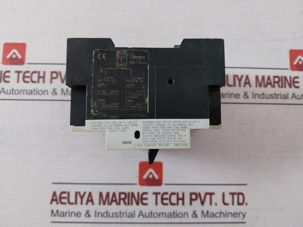 Siemens 3Vu1300-1Nl00 Circuit-breaker For Motor Protection 600Vac Max 6A 10A