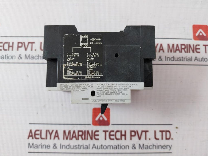 Siemens 3Vu1300-2Mg00 Motor Protection Circuit Breaker – 1-1.6A 380V 2No Aux