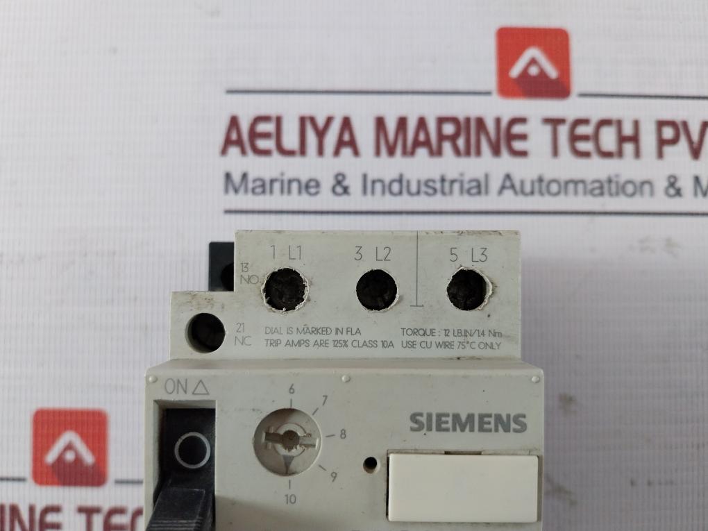 Siemens 3Vu1340-1Ml00 Circuit Breaker Iec 60947-2 600 Vac 50/60 Hz 120A 6 Kv
