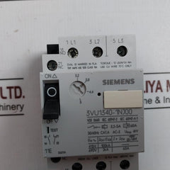 Siemens 3Vu1340-1Nj00 Circuit Breaker For Motor And Line Protection Terminalsiemens 3Vu1340-1Nj00