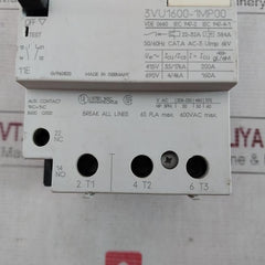 Siemens 3Vu1600-1Mp00 Manually Motor Controller 22–32A 600Vac Max