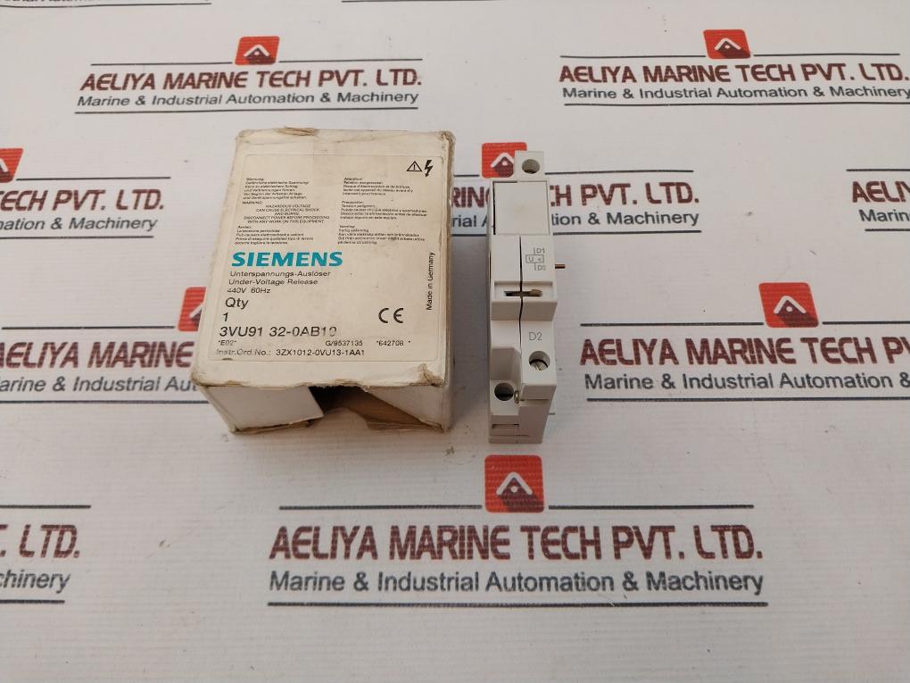Siemens 3Vu9132-0Ab19 Under-voltage Release 440V 60Hz