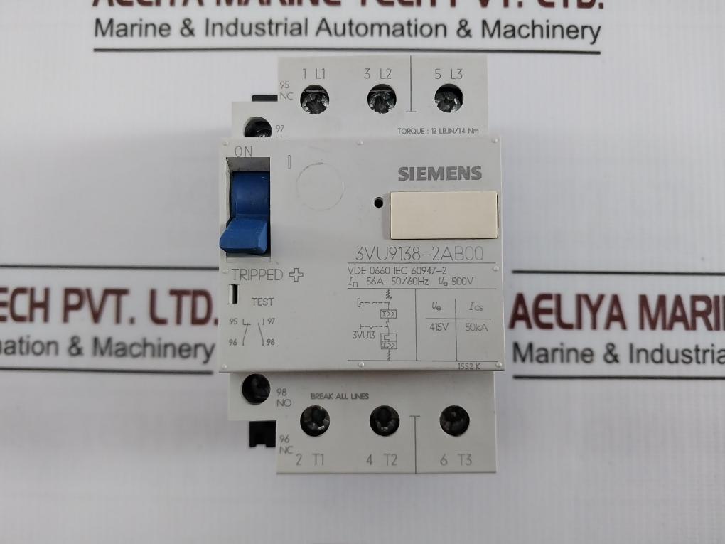 Siemens 3Vu9138-2Ab00 Current Limiter