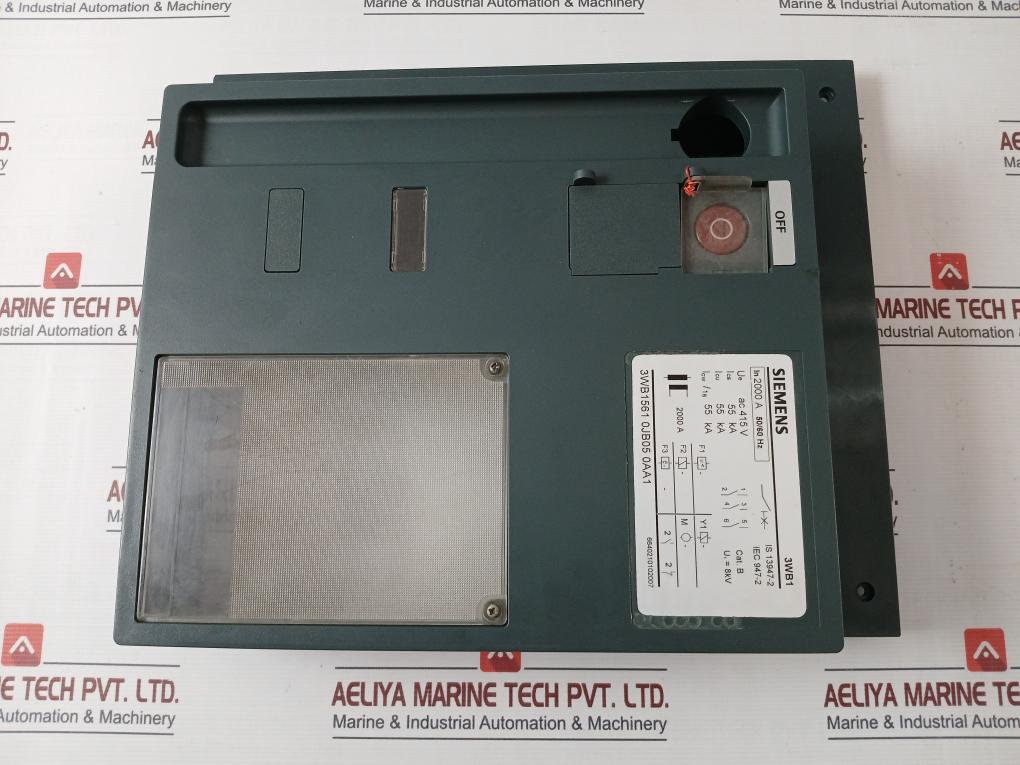 Siemens 3Wb1561 0Jb05 0Aa1 Panel Cover 2000A 50/60Hz 55 Ka Cat. B