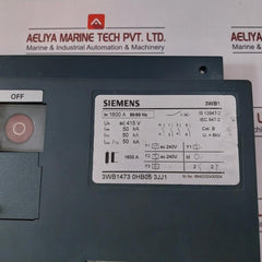 Siemens 3Wb1 Air Circuit Breaker Panel Cover 1600 A