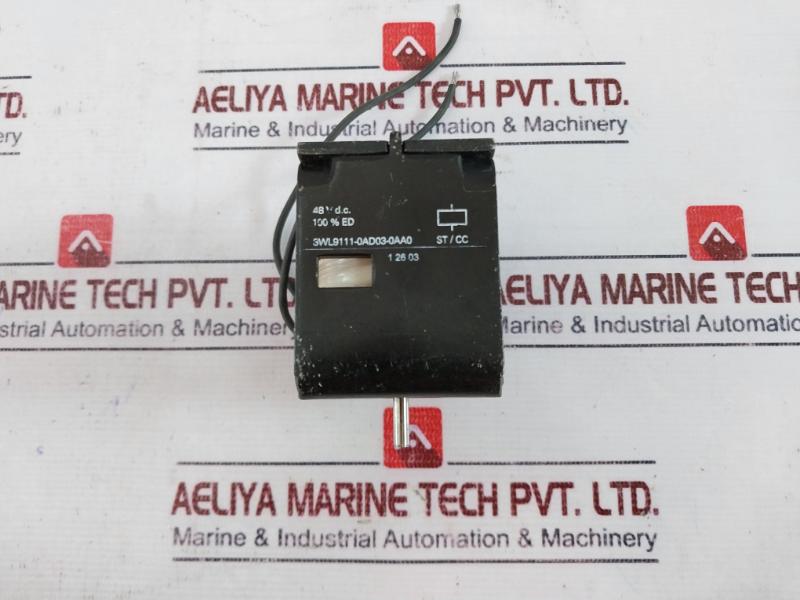 Siemens 3WL9111-0AD03-0AA0 3WL Shunt Trip Circuit Breaker Accessories 48 VDC