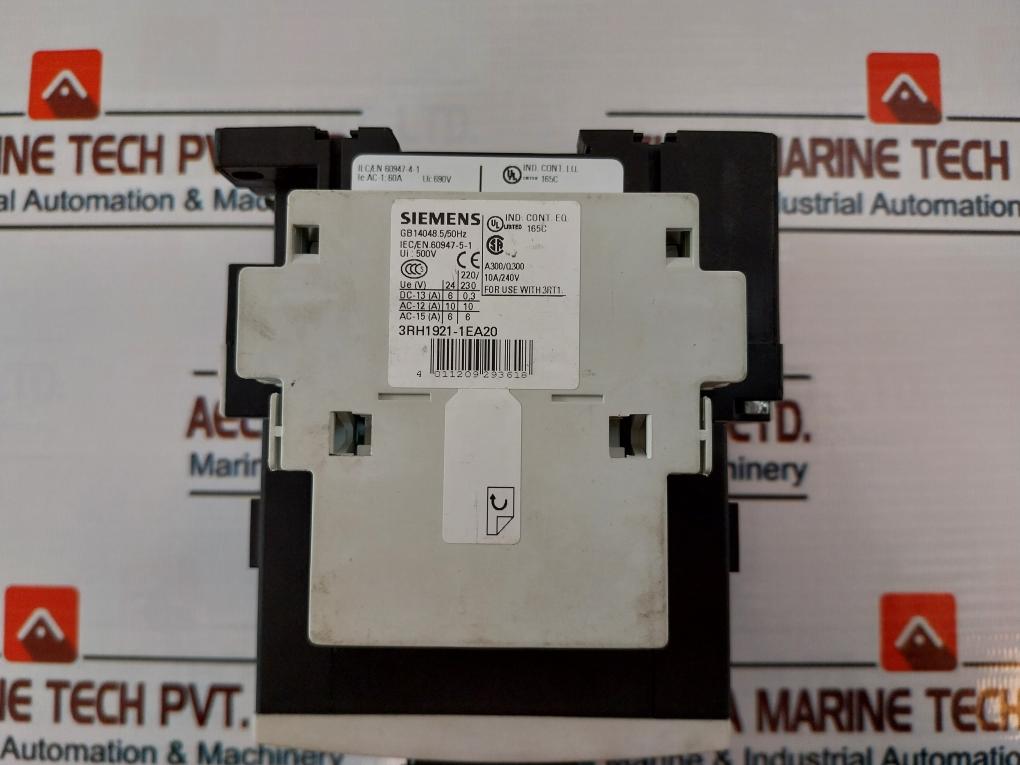 Siemens 3Zx1012 0Rt03 1Aa1 Contactor, 3Rh1921-1Ha22 With 3Rh1921-1Ea20