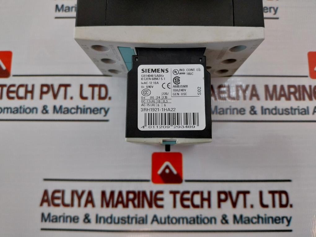 Siemens 3Zx1012 0Rt03 1Aa1 Contactor, 3Rh1921-1Ha22 With 3Rh1921-1Ea20