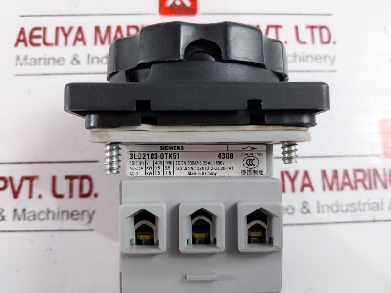 Siemens 3ld2103-0tk51 Disconnect Switch 4308 50/60hz