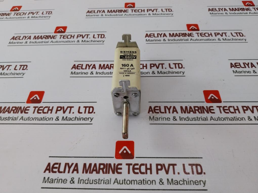 Siemens 3NA3 136-6 ~660V 160A VDE 0636/21 NH 1-GL/GG Fuse