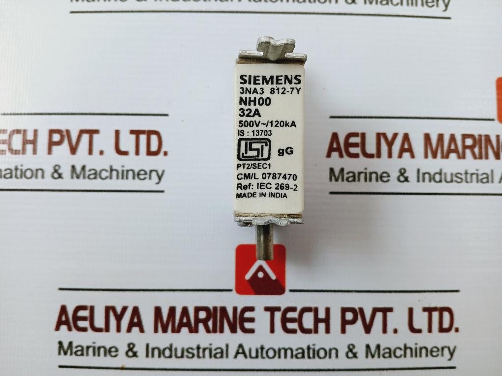 Siemens 3NA3 812-7Y LV HRC Fuse Element NH00 32A 550V~/120kA