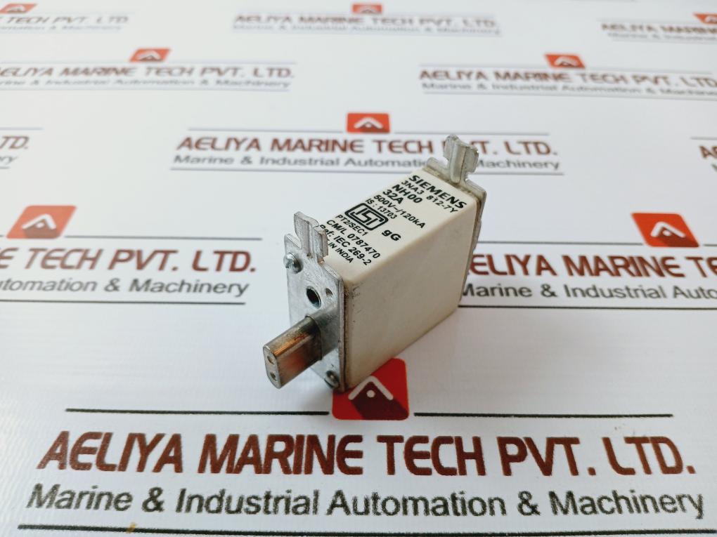 Siemens 3NA3 812-7Y LV HRC Fuse Element NH00 32A 550V~/120kA