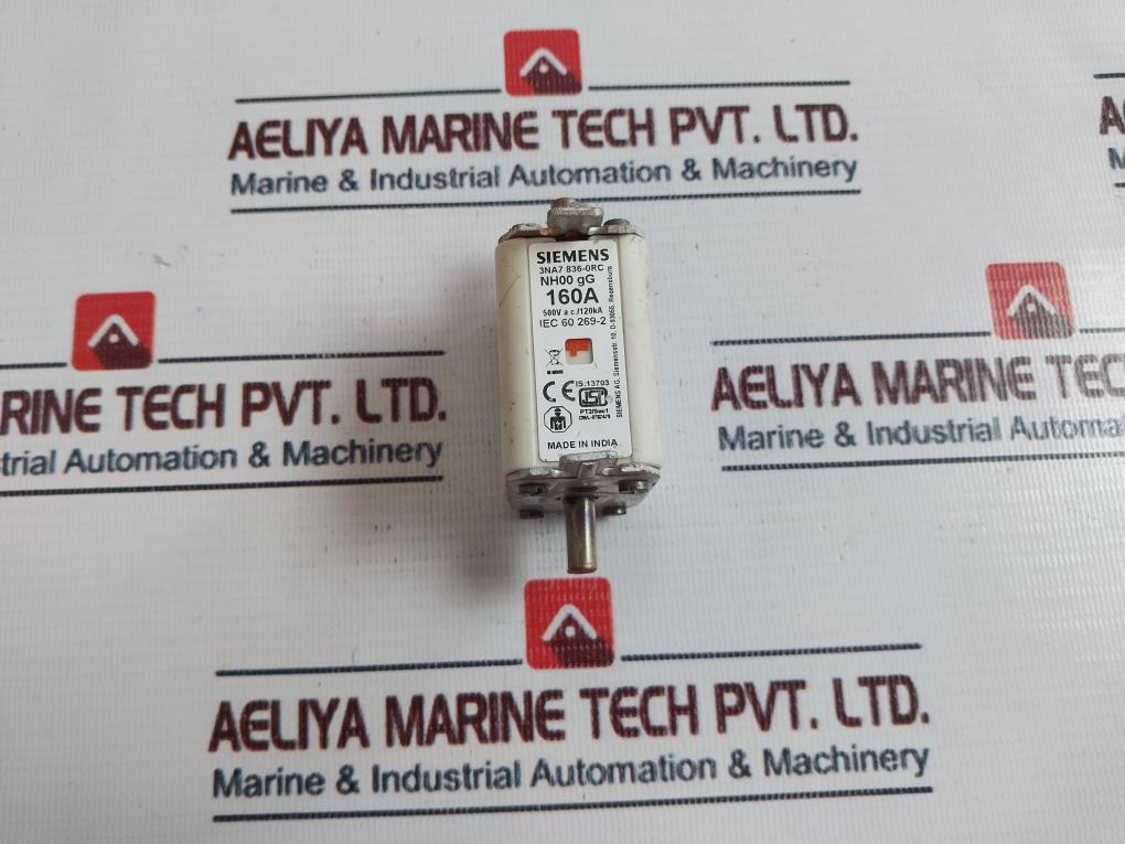 Siemens 3na7 836-0rc Fuse 160a 500v A.c./120ka