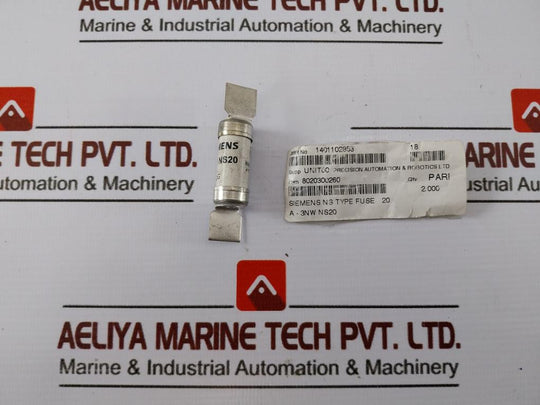 Lot of 8X SIEMENS 3NW NS20 HRC Fuse 415V AC 20A 80kA