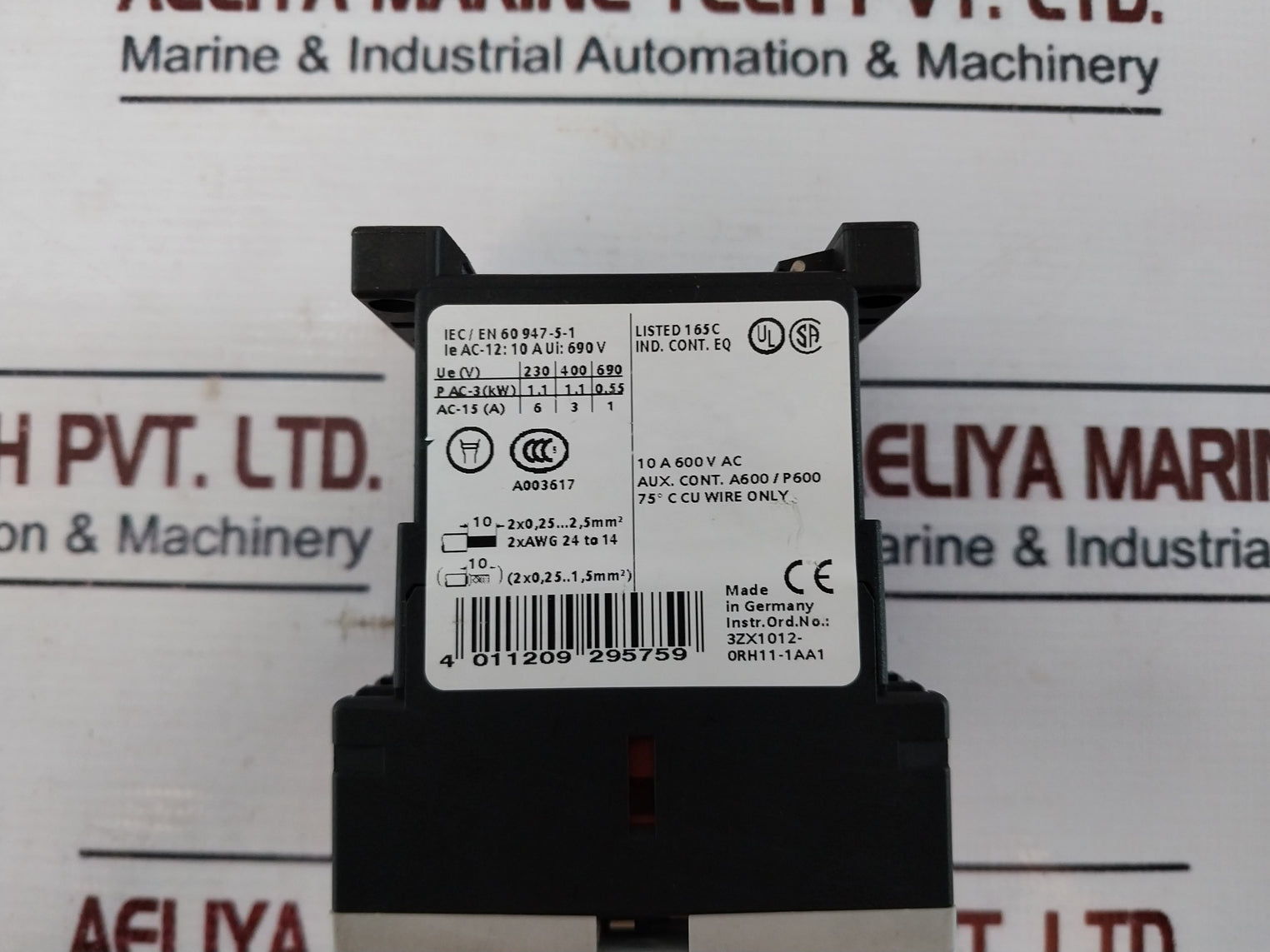 Siemens 3Rh1122-2Bb40 Contactor Relay 690V 10A