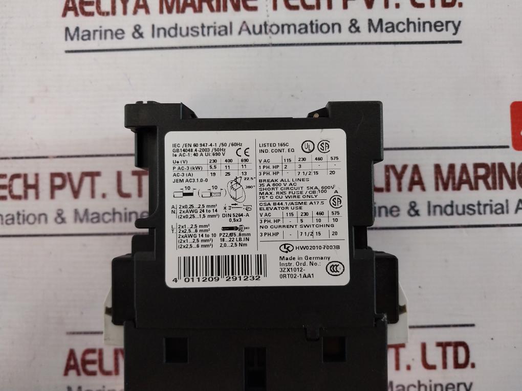 Siemens 3rt1026-3b..0 Contactor 24vdc 50/60hz