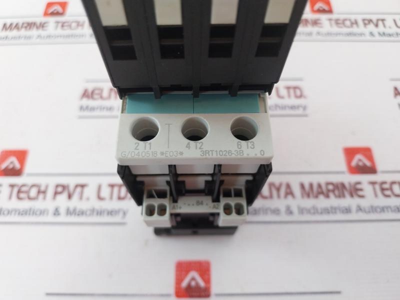 Siemens 3Rt1026-3B 0 Power Contactor W/ 3Rh1921-2Ha22 Auxiliary Switch Block