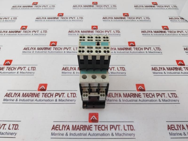 Siemens 3rt1026-3b..0 Power Contactor W/ 3rh1921-2ha22 Auxiliary Switch Block