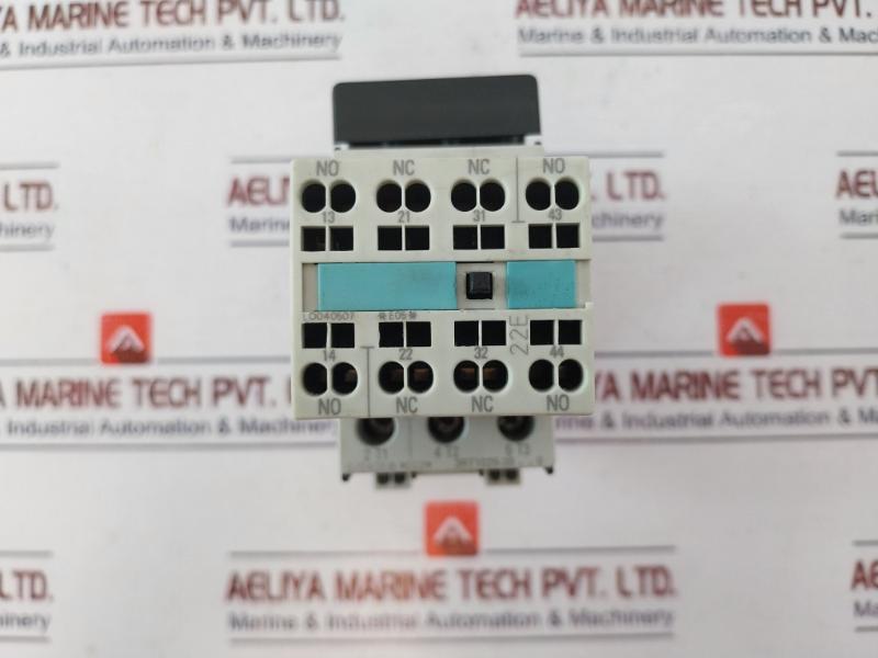 Siemens 3Rt1026-3B 0 Power Contactor W/ 3Rh1921-2Ha22 Auxiliary Switch Block