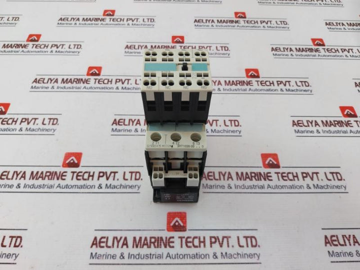 Siemens 3Rt1026-3B 0 Power Contactor W/ 3Rh1921-2Ha22 Auxiliary Switch Block 10A