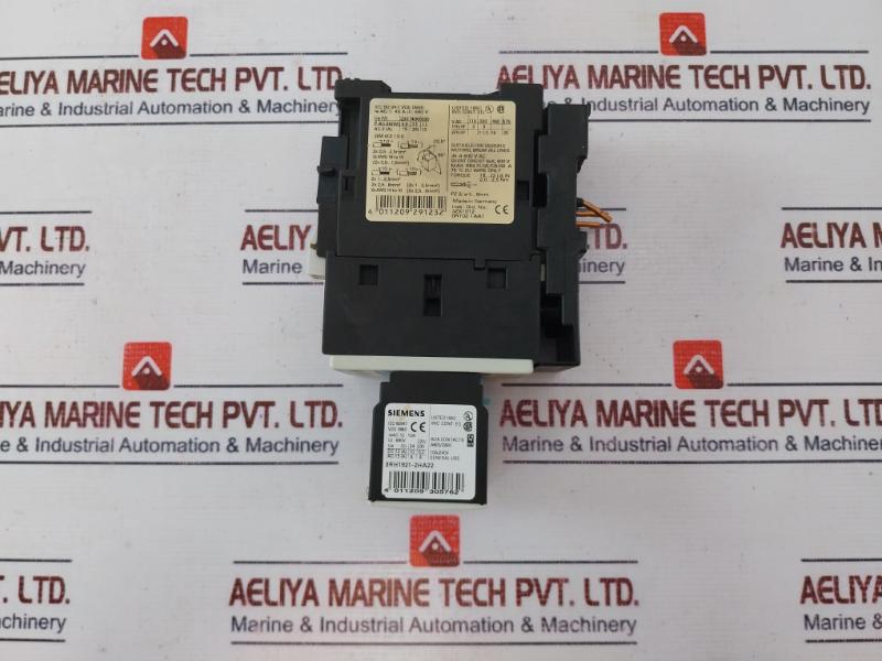 Siemens 3Rt1026-3B 0 Power Contactor W/ 3Rh1921-2Ha22 Auxiliary Switch Block 10A