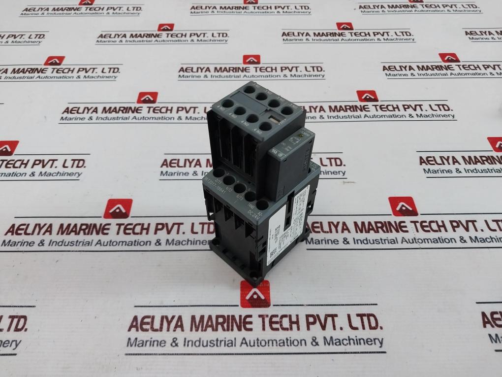 Siemens 3rt2017-1bb41 Contactor W/ 3rh2911-1fa40 Switch Block, 3rt2916-1lm00