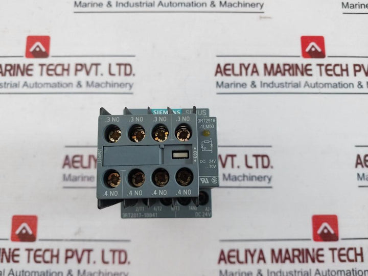 Siemens 3rt2017-1bb41 Contactor W/ 3rh2911-1fa40 Switch Block, 3rt2916-1lm00