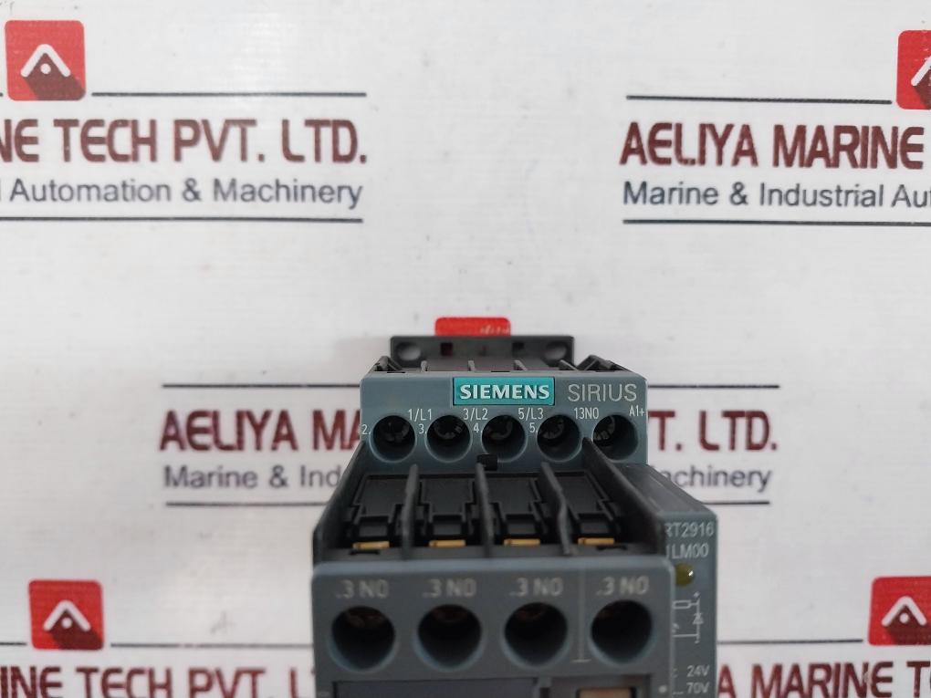 Siemens 3rt2017-1bb41 Contactor W/ 3rh2911-1fa40 Switch Block, 3rt2916-1lm00