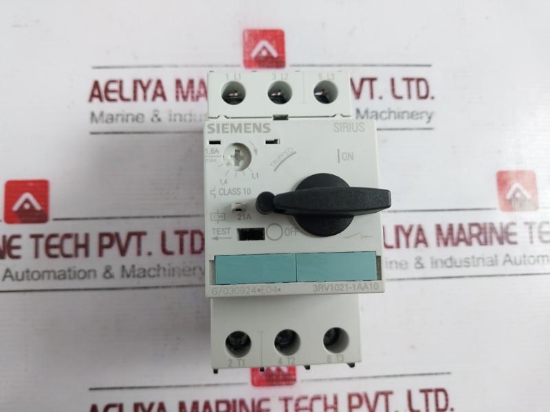 Siemens 3rv1021-1aa10 Circuit Breaker Size S0 For Motor Protection Class 10