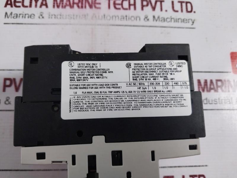 Siemens 3rv1021-1aa10 Circuit Breaker Size S0 For Motor Protection Class 10