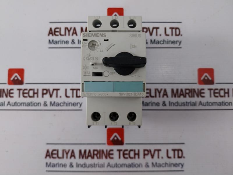 Siemens 3rv1021-1da10 Circuit Breaker For Motor Protection 42a 50/60 Hz