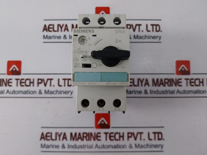 Siemens 3rv1021-1da10 Circuit Breaker For Motor Protection 42a 50/60 Hz