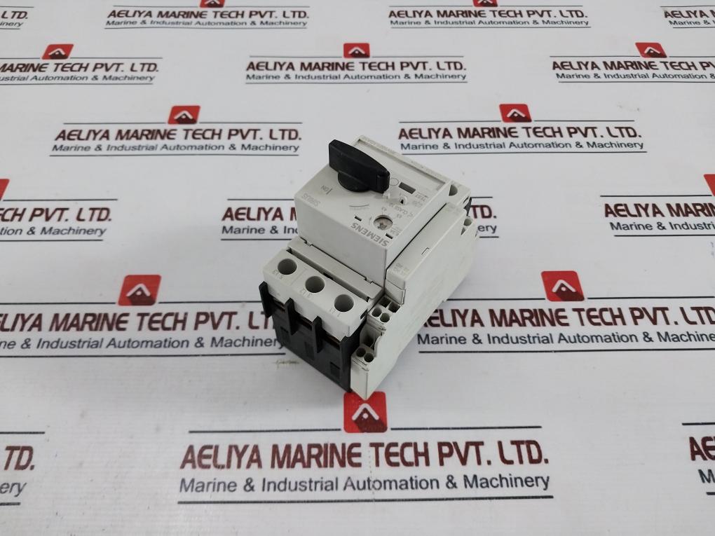 Siemens 3RV1021-1GA10 Circuit Breaker W/ 3RV1901-2A Aux Contact Switch 50/60Hz